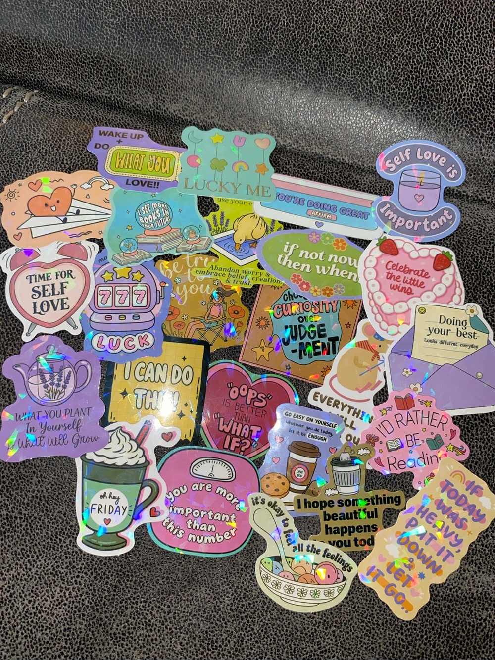 🖤 25 Self-Love Motivational Sticker Pack - Pastel Multi-Color